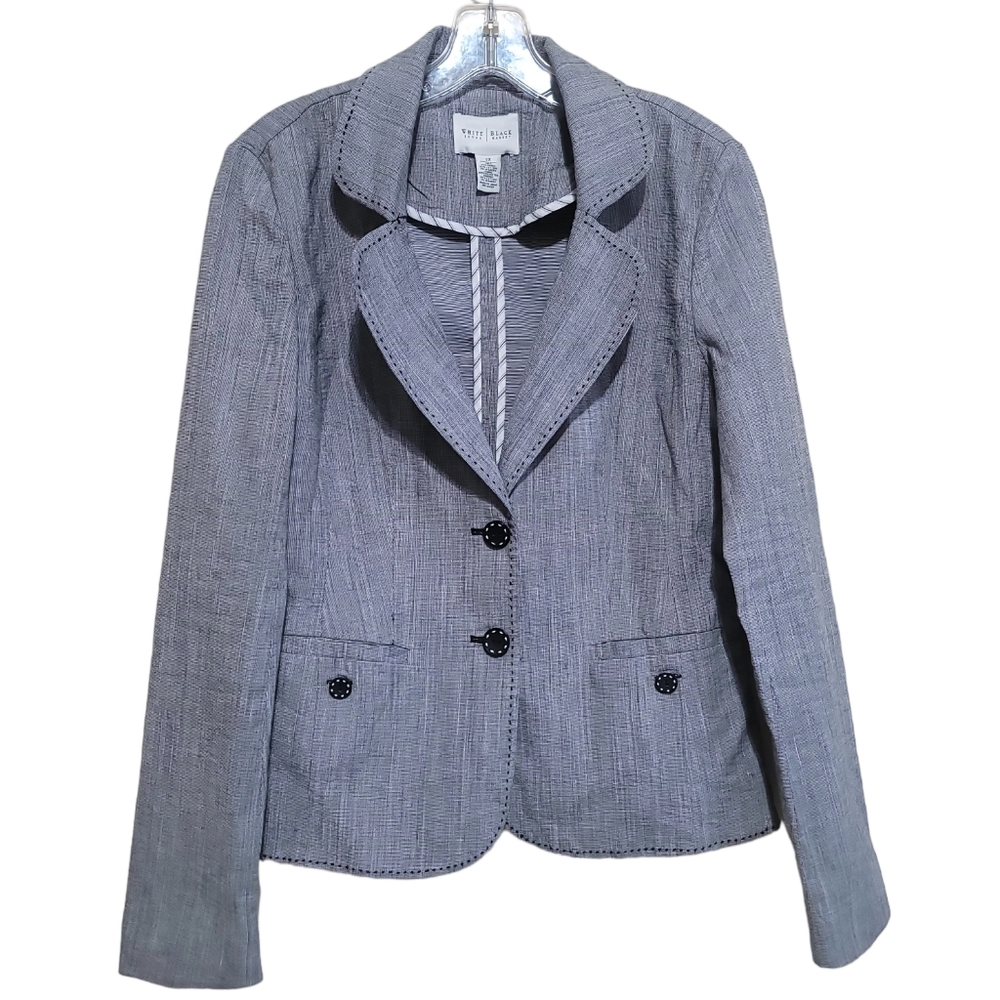 White House Black Market Gray Textured Blazer